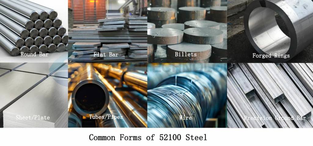 common forms of 52100 steel